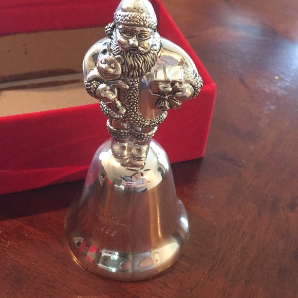 Silverplated Santa Bell - Picture 3 of 6